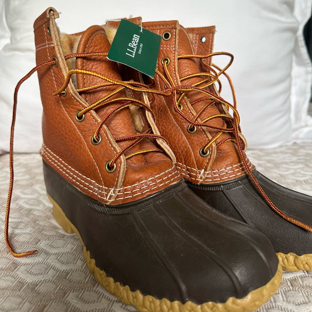 LL Bean Shearling Bean Boots NWT